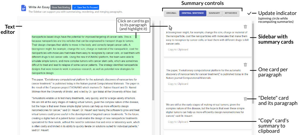 Screenshot of the text editor from the UIST'22 paper.