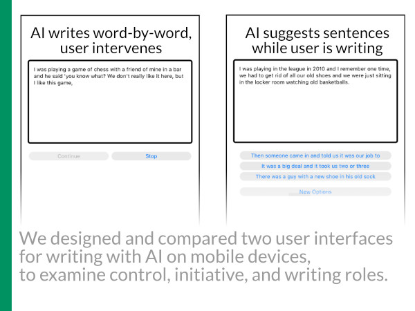 Screenshots of the two user interfaces from the MuC'22 paper.